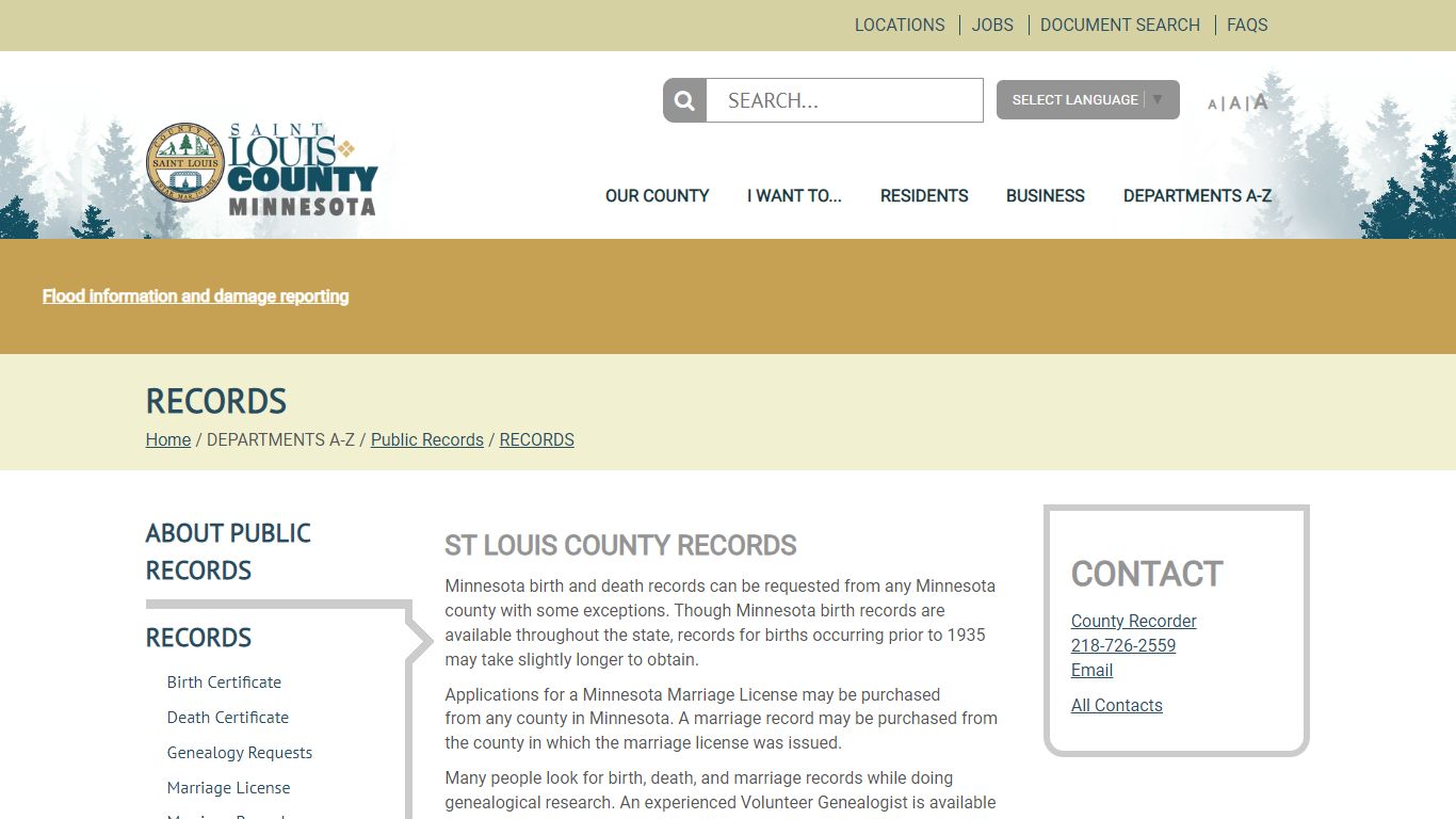 RECORDS - St. Louis County, Minnesota