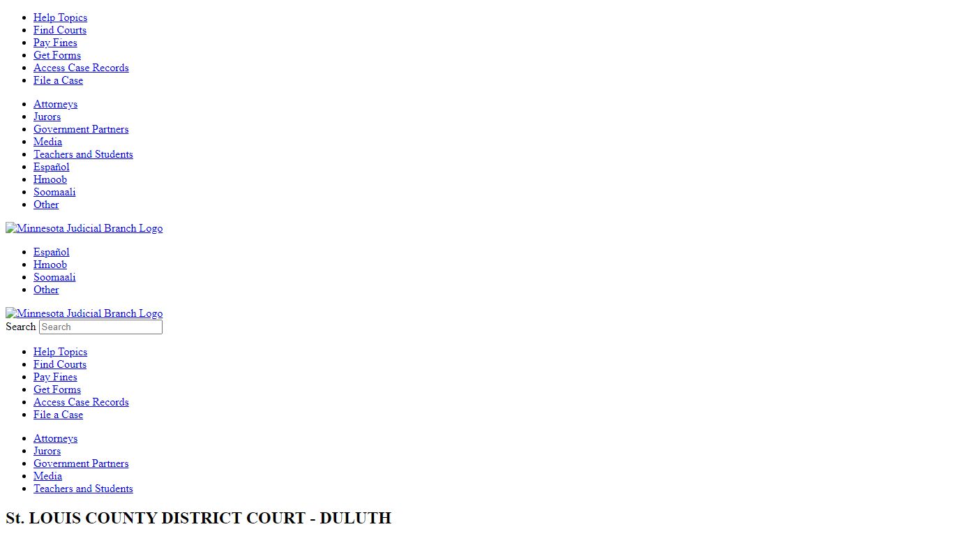 St. LOUIS COUNTY DISTRICT COURT - DULUTH